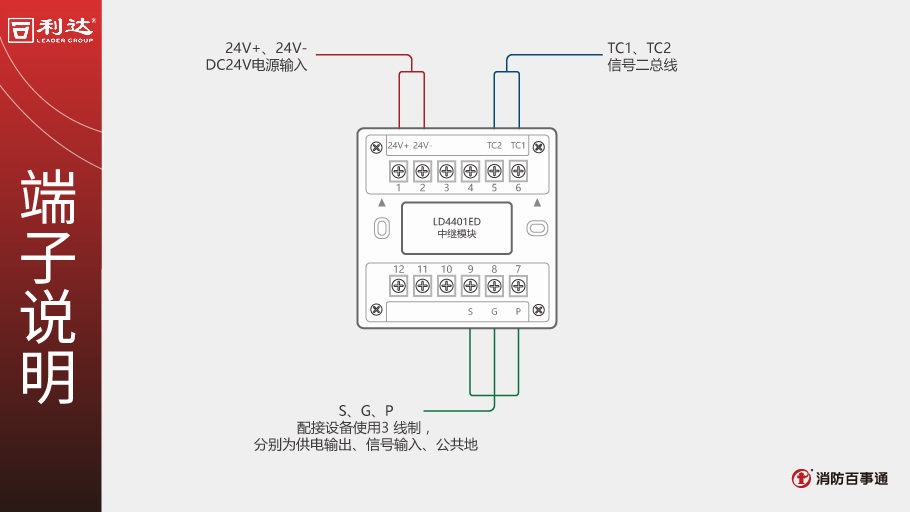 利達(dá)LD4401ED中繼模塊端子說明